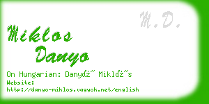 miklos danyo business card